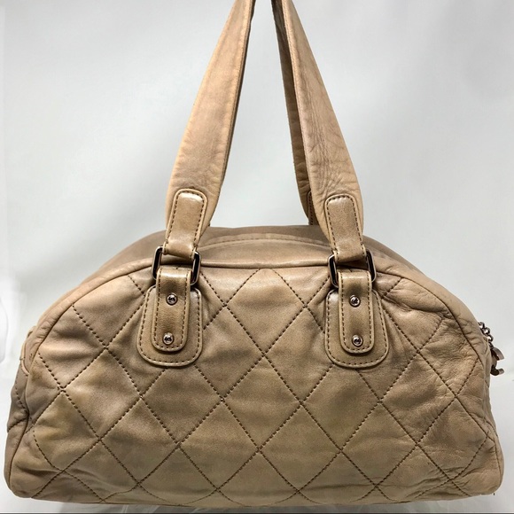 Chanel Ltd Edtn Tan “Cloudy Bundle” Quilted Bowler - Picture 1 of 12